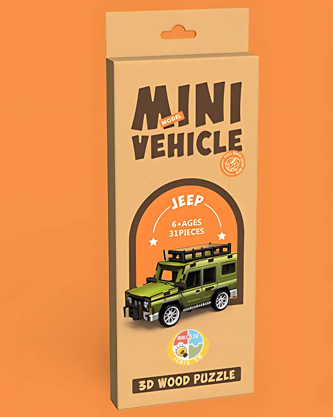 MINI VEHICLE: 3D Lesena Sestavljanka - Terenec