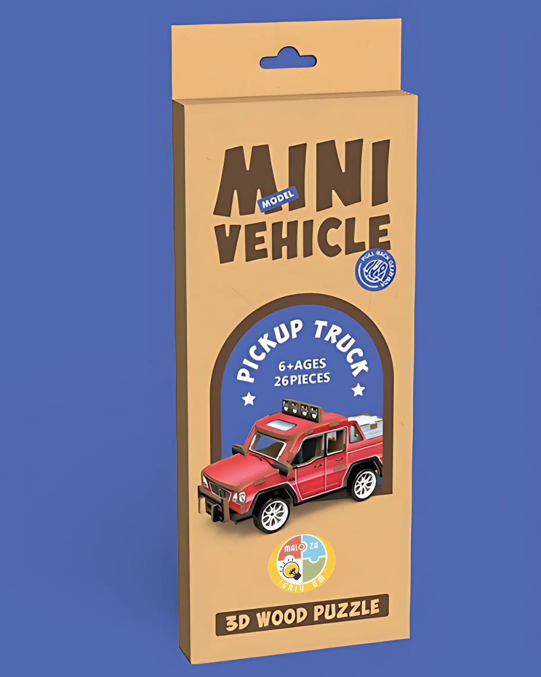 MINI VEHICLE: 3D Lesena Sestavljanka - Poltovornjak