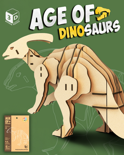 AGE OF DINOSAURS: 3D Lesena Sestavljanka - Parasaurolophus