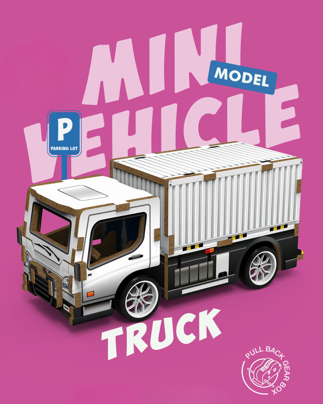 MINI VEHICLE: 3D Lesena Sestavljanka - Tovornjak