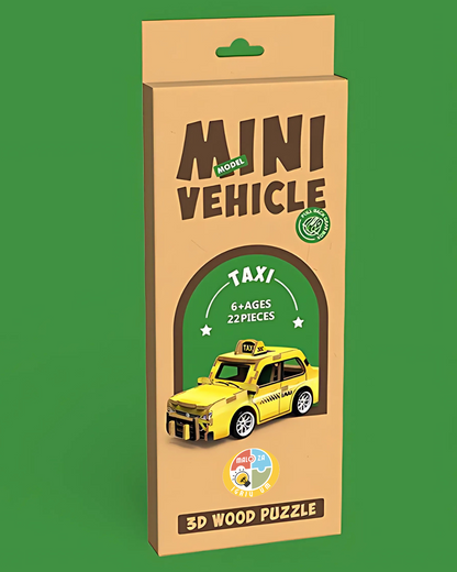 MINI VEHICLE: 3D Lesena Sestavljanka - Taksi